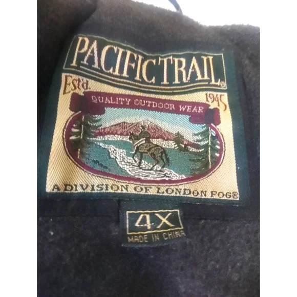 Pacific Trail Mens 4 X Large Tan Fleece Lined Jacket Outdoor Wear London Fog - Picture 8 of 11